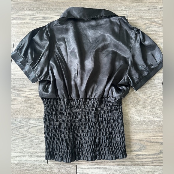 Silk Button Down Blouse - Picture 2 of 3